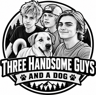 Three Handsome Guys and a Dog logo